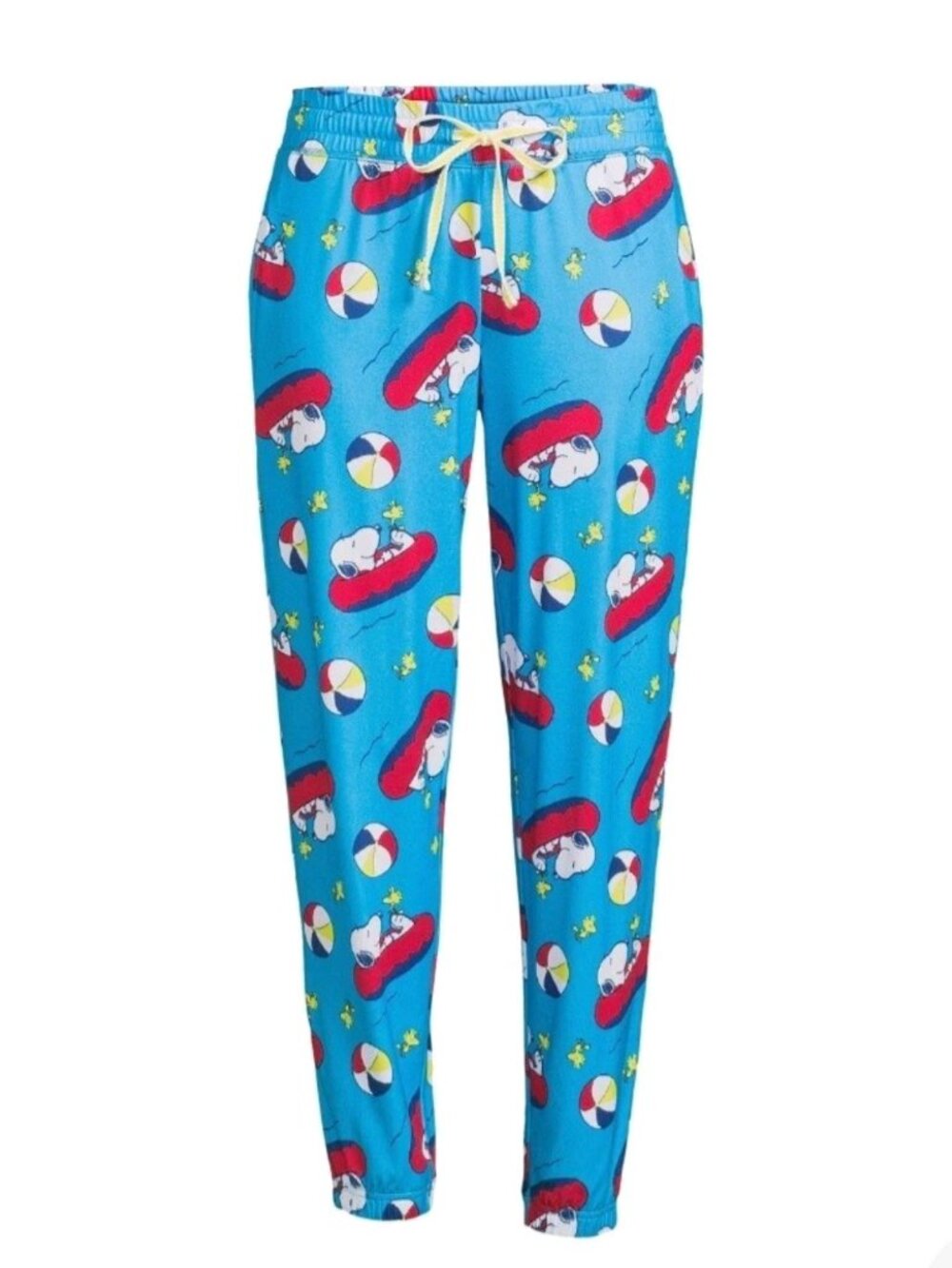 Womens Sleep Jogger L/G (12-14) Pajama Pants Blue Peanuts Snoopy W/ Pockets NEW! - Picture 5 of 5
